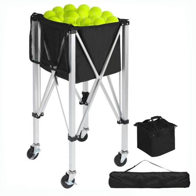 Portable Folding Aluminum Alloy Volleyball Cart Football Cart Basketball Cart Mobile Cart Ball Basket Tennis Cart
