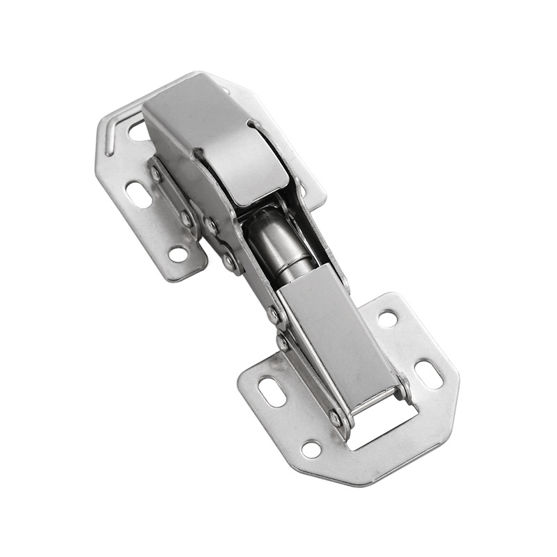 Cold-Rolled Steel Cabinet Wardrobe Door Hydraulic Buffer Damping Silent Hinge No-Drill Hinge Hardware Accessories Wholesale