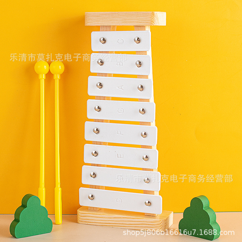 White Steel Piano, Solid Wood Eight-Tone Percussion, Aluminum Plate Piano, Sound Brick, Sound Bar, Orff Percussion Instrument