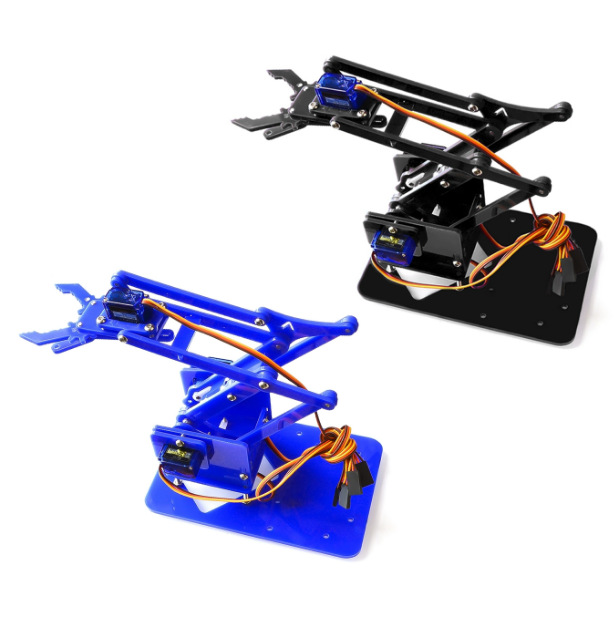 Manipulator Robot Arm DIY Parts Learning Kit Acrylic Maker Kit Single Claw No Steering Gear
