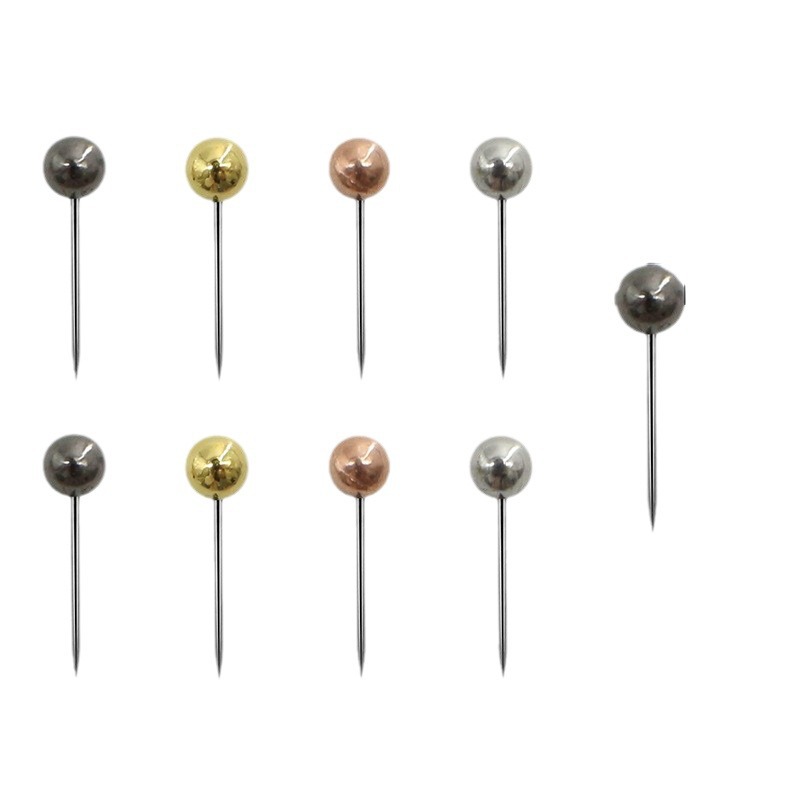 Manufacturer's Spot Colorfulful Plastic Steel Pin Office Fishing Gear Cork Board Fixed Accessories Round Ball Earth Pin