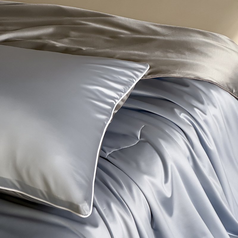 2025 New Lanxia Yunji Silk Cooling Summer Quilt Single Summer Quilt 200*230 Ice Yarn Blue