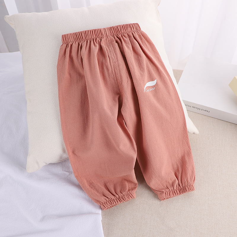 2021 New Children's Anti-mosquito Pants Summer Baby Air Conditioning Lantern Trousers for Boys and Girls Outer Wear Anti-mosquito Pants Korean Style