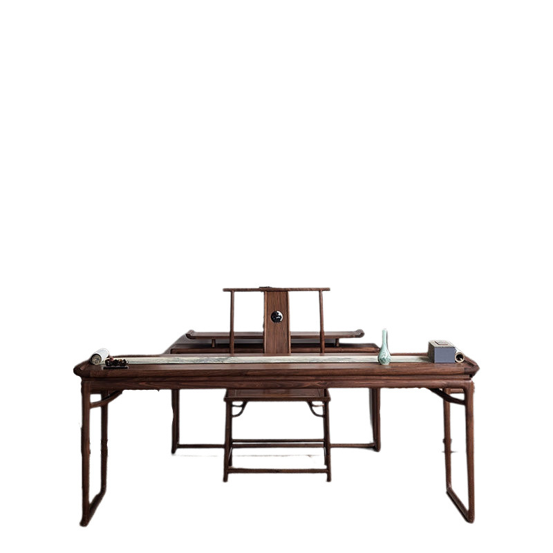 New Chinese Style Desk, Old Elm Calligraphy Table, Real Brush Writing Desk, Old-Fashioned Zen Simple Office Light Luxury Desk Wholesale