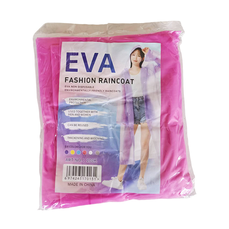 Disposable Eva Raincoat Long Full-Body Adult Men's and Women's Raincoat Outdoor Hiking Single Portable Raincoat
