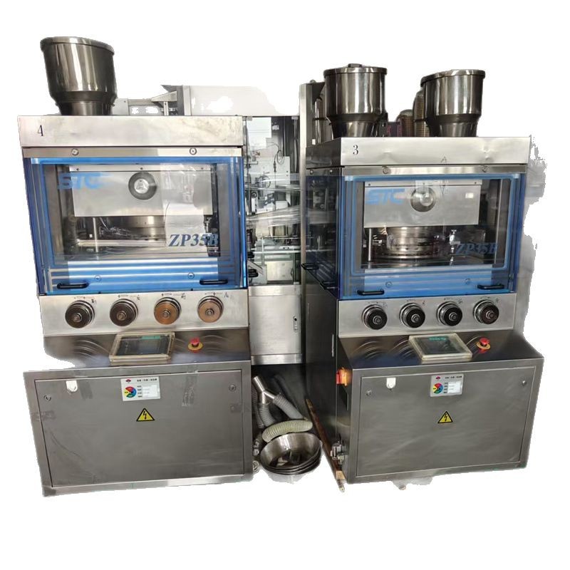 Used 45D Rotary Tablet Press, Tablet Thickness 10mm, Pressure 100Kn, Effervescent Tablets, Calcium Milk Tablets, Candy Tablet Making Machine
