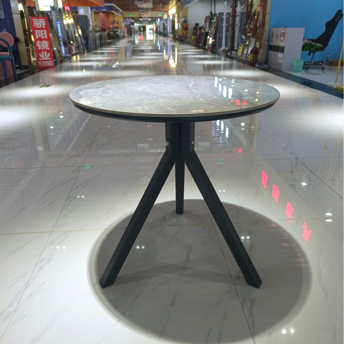 Light Luxury Modern Iron Side Table Living Room Slate Corner Table Small Coffee Table Bedside Table Round Table Simple Sofa Side Cabinet Side Table