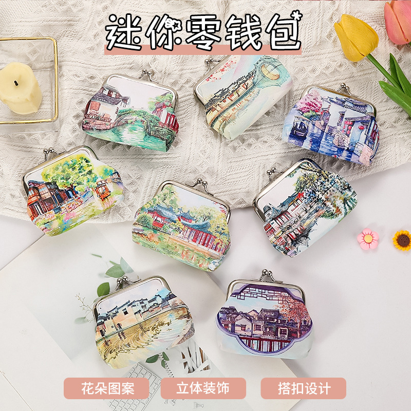 In stock buckle coin purse girls' key case children's coin bag storage bag scenic spot gift hot cross-border exclusive