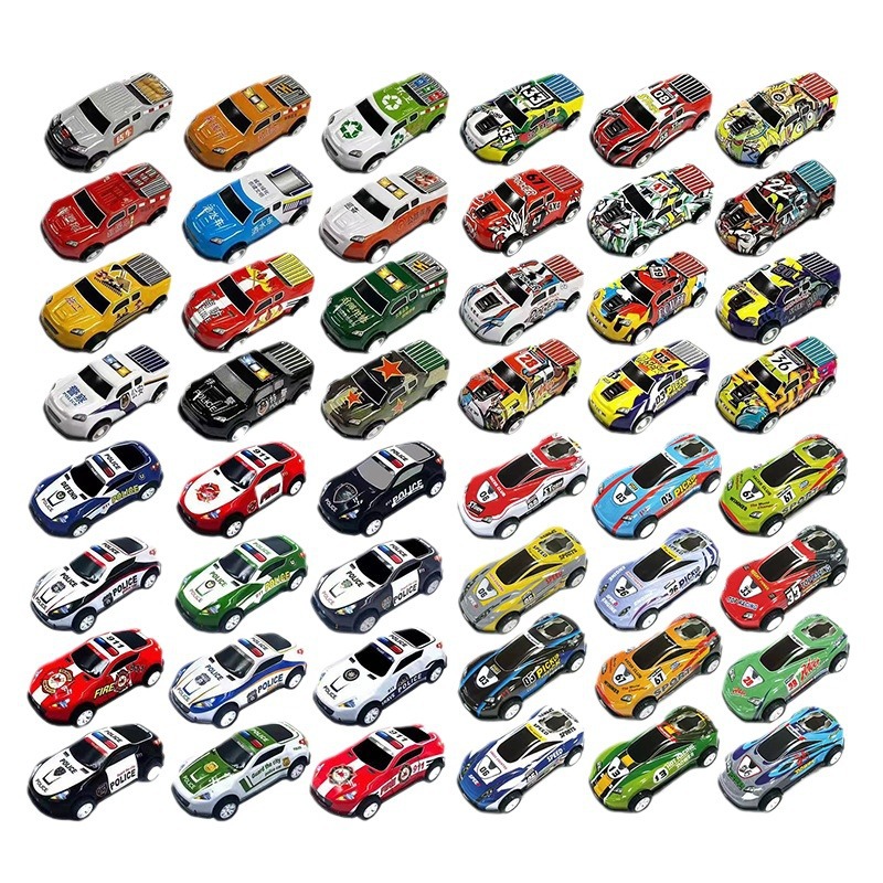 Alloy car suit gift back force mini simulation fall-resistant car children's toy car wholesale stall