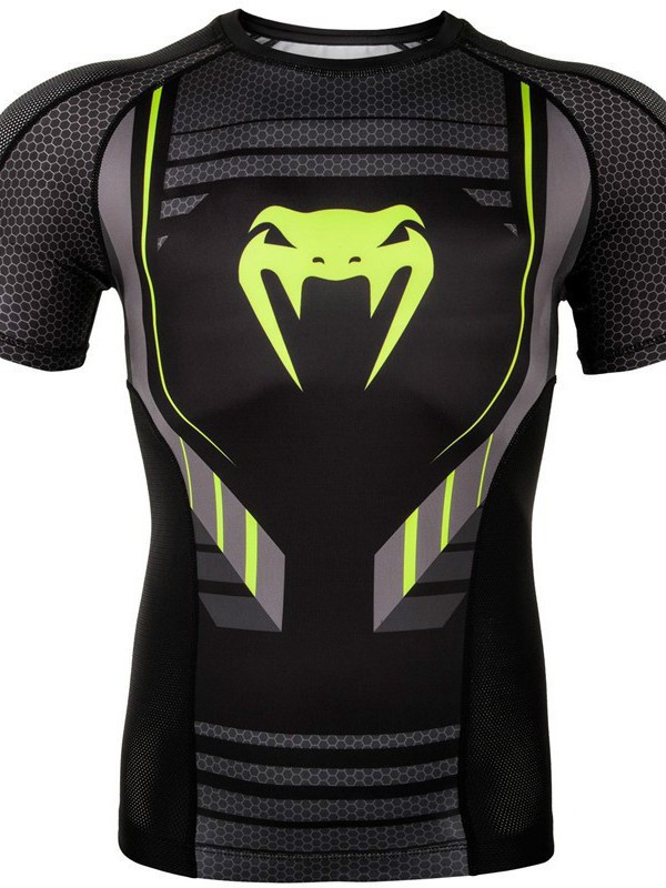 UFC Men's Short-Sleeved MMA Merging Training Fighting Sanda Suit Tight-Fit Venom