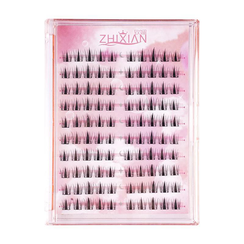 To Xian glue-free full range of high-capacity cross-border false eyelash book women's sessile single cluster natural mixed pure desire high quality