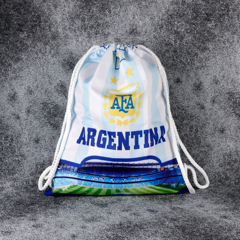 Euro 2024 Football C Romesy Neymar Backpack Fans Shoe Bag Bundle Pocket Double Shoulder Drawstring Storage Bag