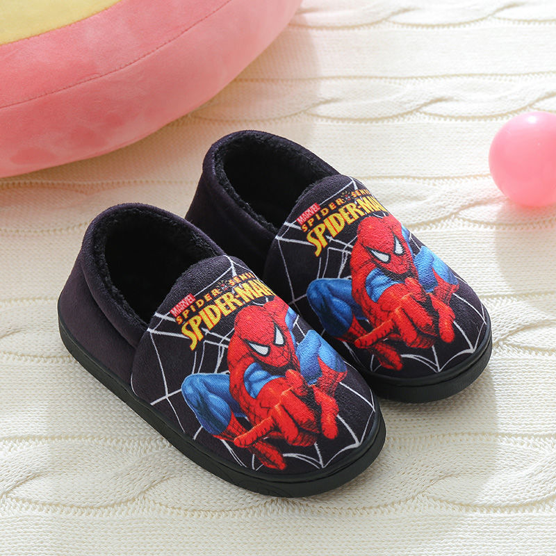 Children's bag heel cotton shoes winter cartoon non-slip warm children's home indoor boys and girls cotton slippers tide