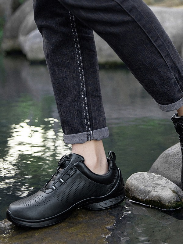 New Automatic Buckle Outdoor Combat Boots Tactical Boots Mountaineering Boots Land Combat Boots Desert Boots Waterproof Quick Response Boots Training Shoes