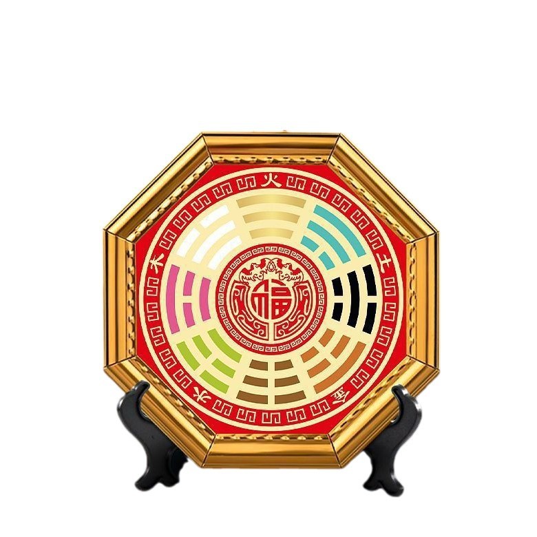 2025 New Five Elements Five Emperors Money Bagua Mirror Fu Living Room Door to Door Door Window Balcony Home