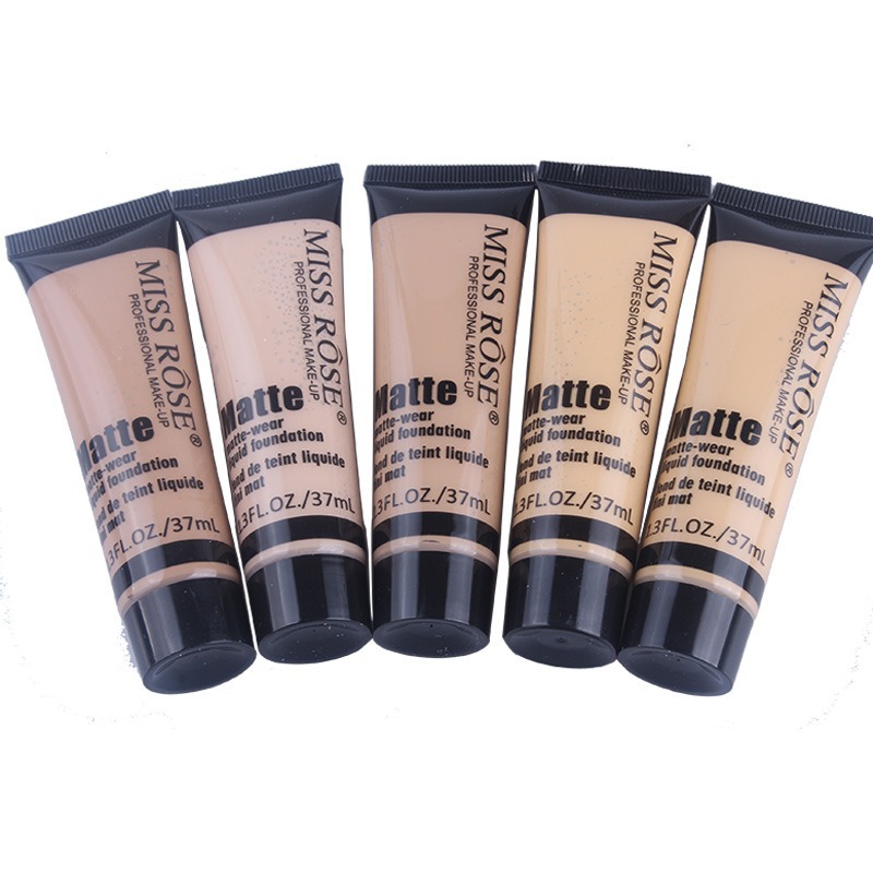 Foreign trade 37ml matte moisturizing makeup foundation makeup foundation cream miss rose concealer foundation liquid foreign trade