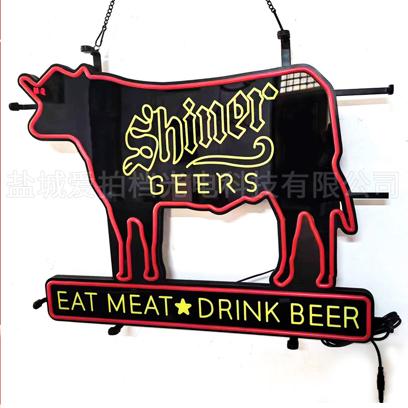 Led neon light luminous word creative advertising signboard production modeling word net red bar flexible soft light with door head