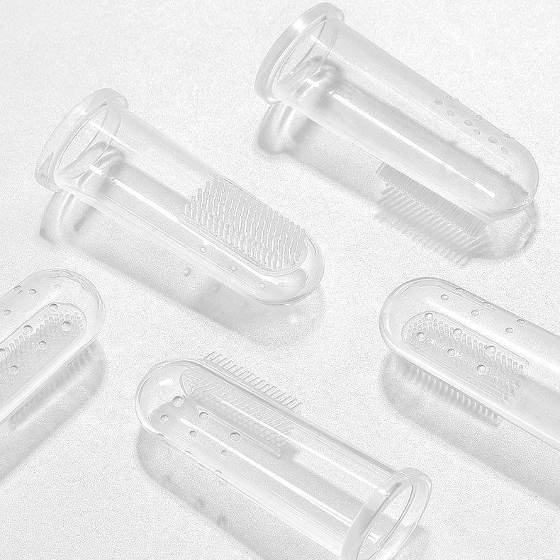 Cross-Border Popular Silicone Pet Toothbrush, Dog Toothbrush, Finger Cot, Universal Finger Toothbrush for Cats and Dogs, Tongue Coating Cleaning Brush