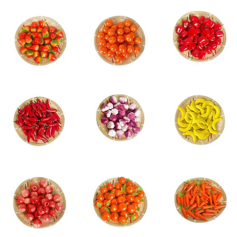 Simulation Bubble Mini Apple Orange Model Simulation Fruit Vegetable suit Fake Fruit Props Decoration Accessories