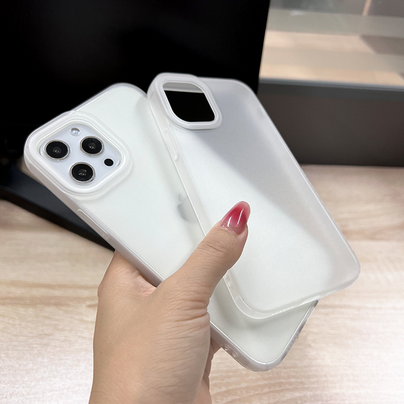 Suitable for Iphone16 Mobile Phone Case Apple 15Pro Frosted Tpu Transparent 14 All-Inclusive 17P Anti-Fall Max Protective Case