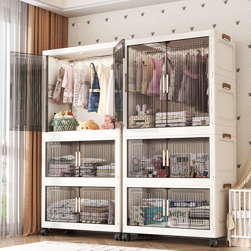 Шкаф для хранения шириной 70-80 см, пылезащитный, шкаф для хранения одежды, детский, складной