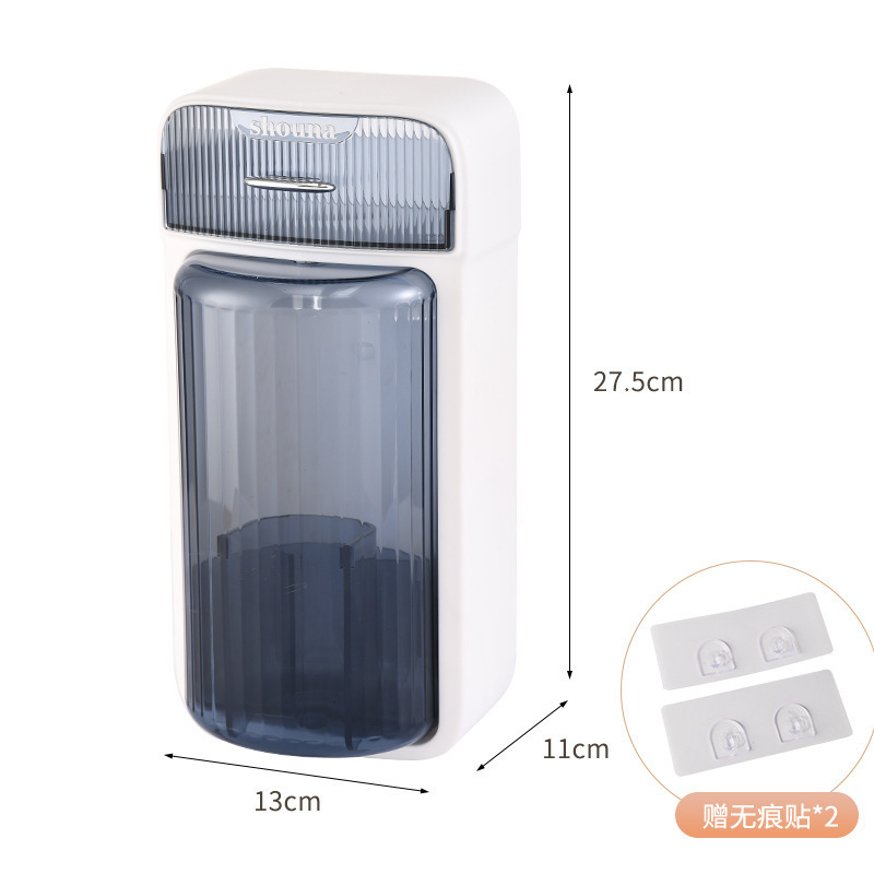 Mickey Mouse Wall-Mounted Storage Box Lipstick Makeup Brush Waterproof Storage Rack Washstand Wall Rotating Punch-Free