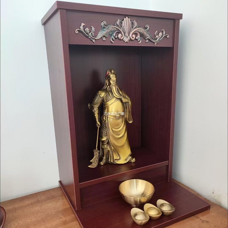 Buddha Statue, Buddha Cabinet, Shrine, Household Altar, Guanyin, Guanyin Bodhisattva, Wall-Mounted Altar