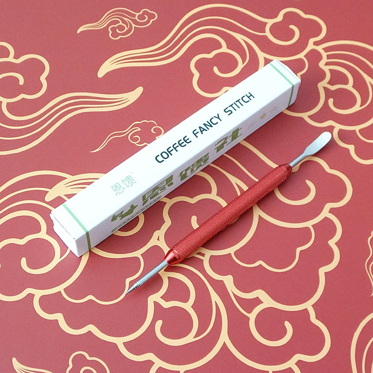 Coffee Latte Art Needle, Stainless Steel Carving Stick, Fancy Coffee Tool, Rosewood Hook Needle, Ebony Handle Decorating Needle