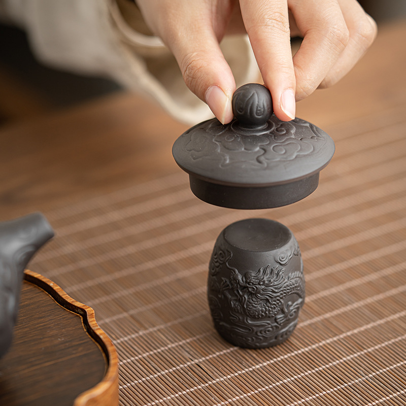 Purple sand Xianglong cover holder high end cover pillow cover chair teapot cover bowl lid shelf tea ceremony parts wholesale