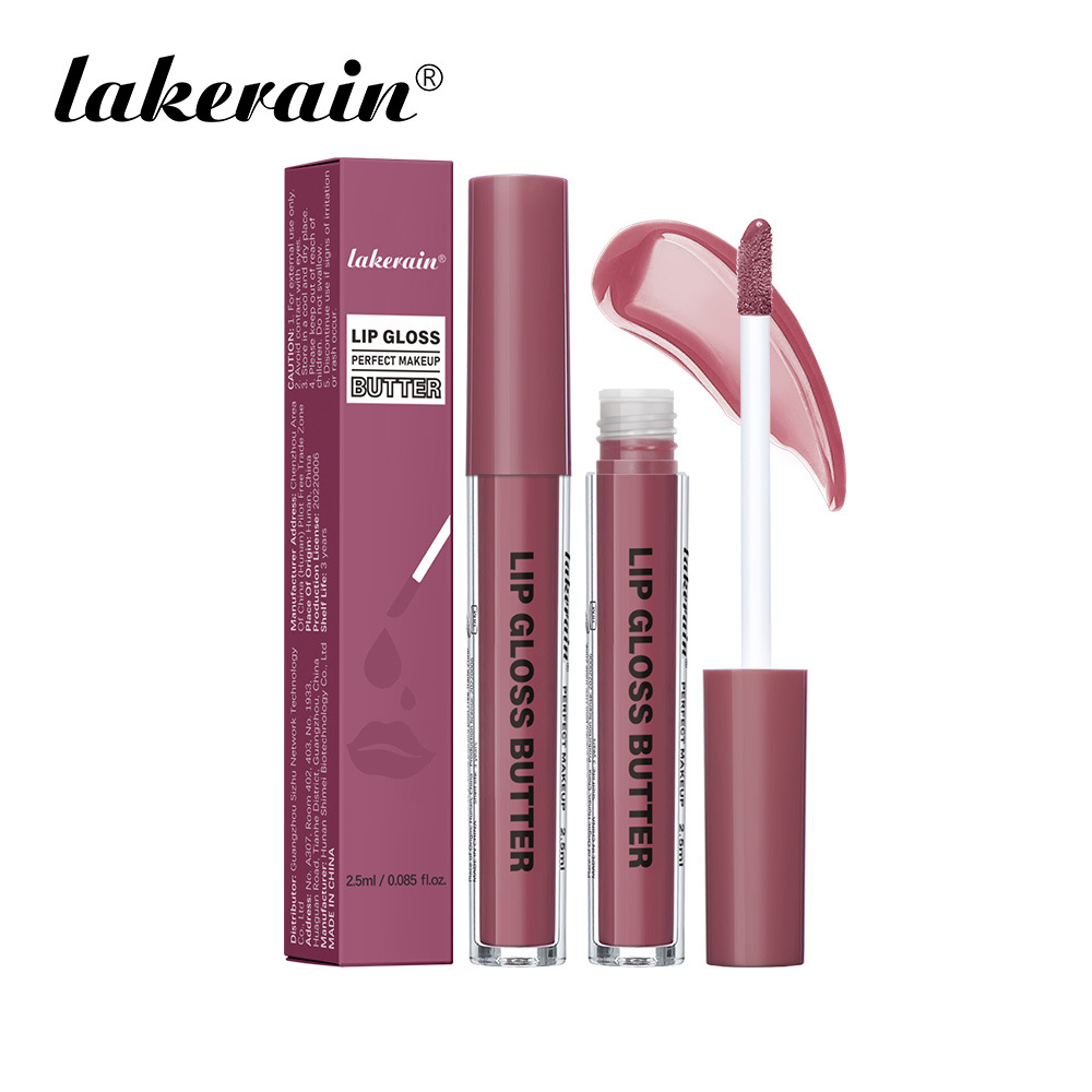 Cross-border lakerain Butter Lip Gloss Lip Brightening Water Moisturizing Sexy Doodle Lip Gloss