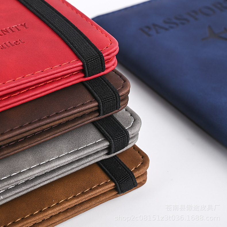 in stock Sale PU Leather Strap Passband Bag RFID Passband Holder Travel Wallet Card Charter Ticket Holder