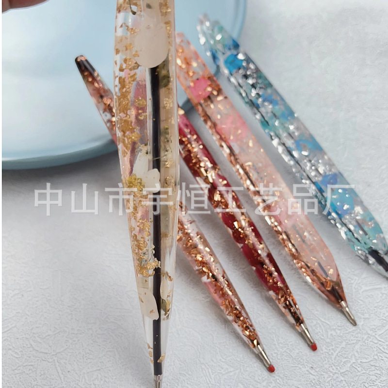 Dried Flower epoxy pen real flower resin crystal glue Teacher's Day gift