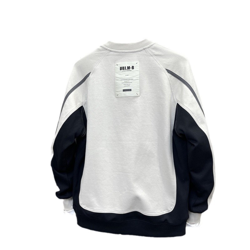 Autumn New Korean Style Men's Stitching Sweatshirt Trendy Brand Student Youth Casual Distinctive Pullover Top T-Shirt