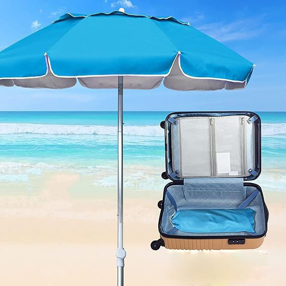 2025 Cross-Border New Foldableing Portable Beach Umbrella Aluminum Alloy 70% off Windproof Beach Umbrella with Uv Protection