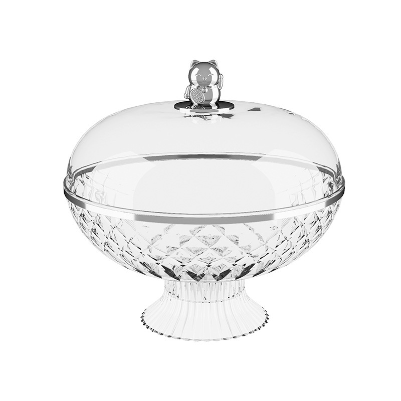 Fruit Plate Fruit Basin Living Room Desktop Storage Household Draining Basket Wedding Candy Box with Lid Style Variety