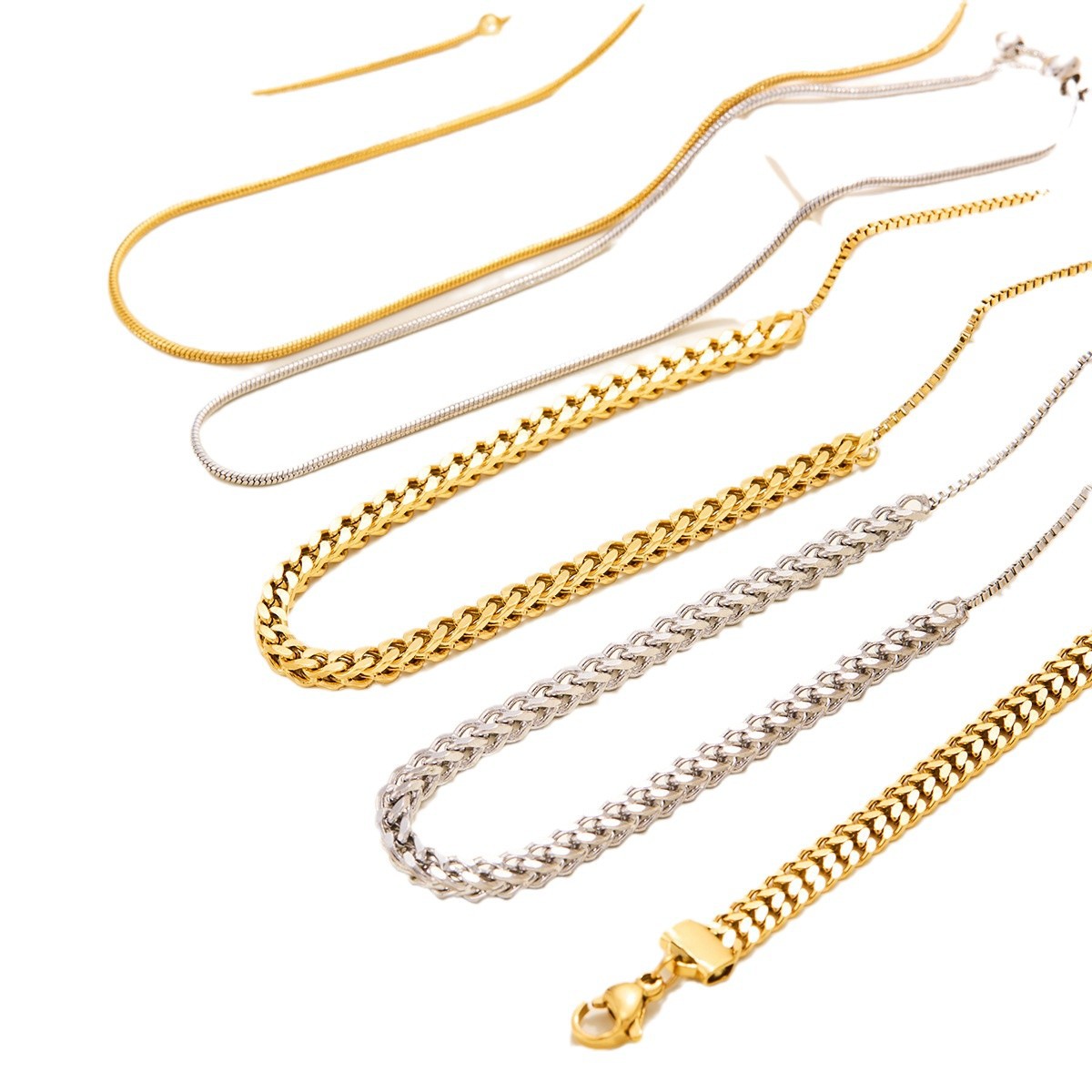 Fashion simple titanium steel bracelet versatile diy bracelet ladies high sense 18k gold plating stainless steel bracelet wholesale