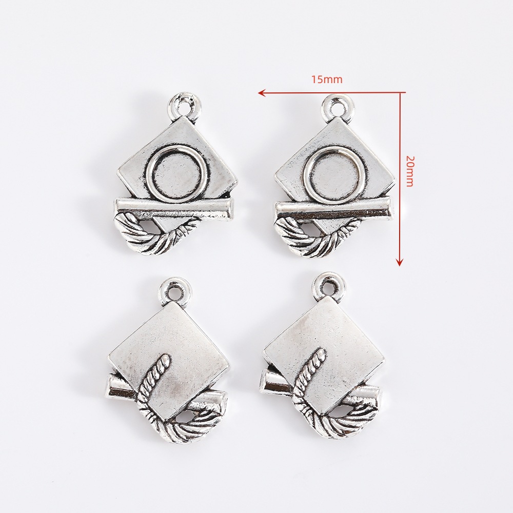 Graduation commemorative pendant graduation cap cheer love thank you retro alloy jewelry accessories