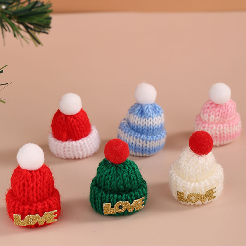 Explosions mini hat diy handmade toy decoration accessories Christmas wool knitted scarf hat wholesale