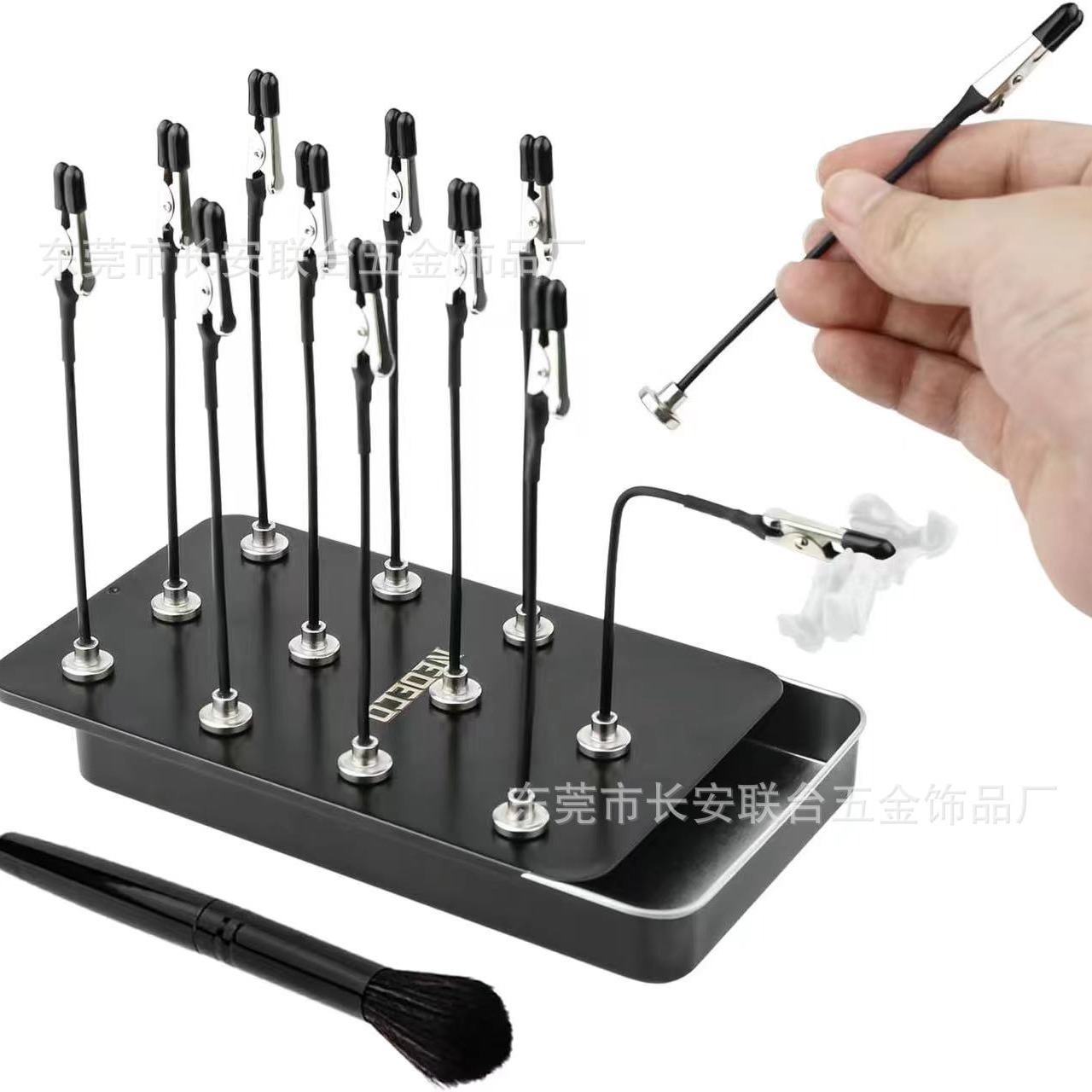 Factory Direct Sales Magnetic Base Crocodile Clip, Any Bending Crocodile Clip with Base, Model Coloring Clip