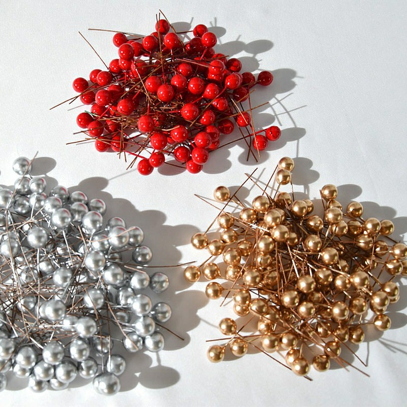 Рождественские красные пенопластовые ягоды для украшения подарочной коробки