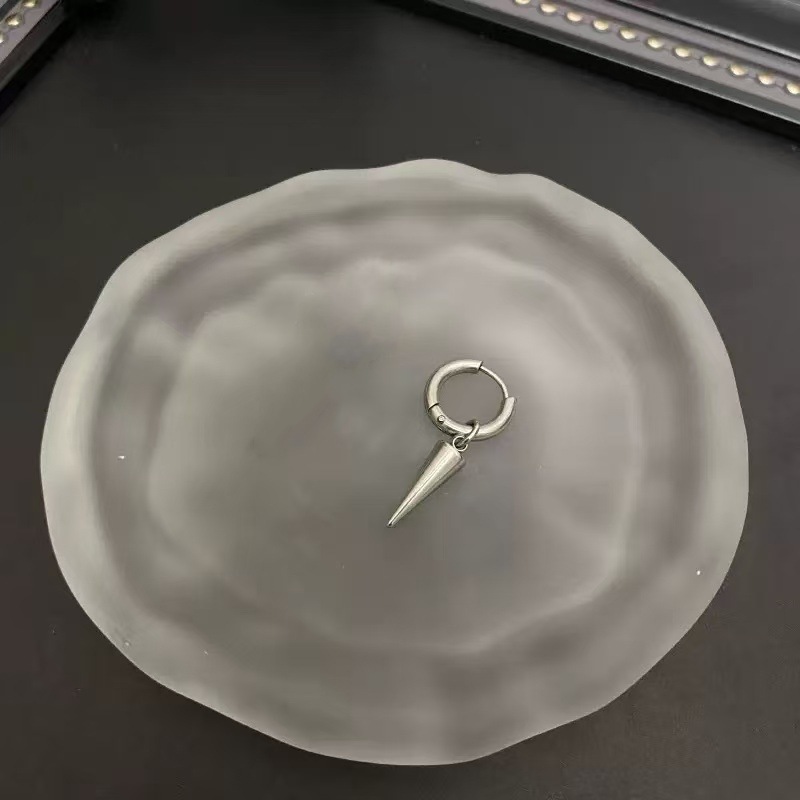 Four-Pointed Star Hoop Earrings, Cool Style, Niche Design, Fashionable and Versatile Cross Earrings, High-End Daily Hip-Hop