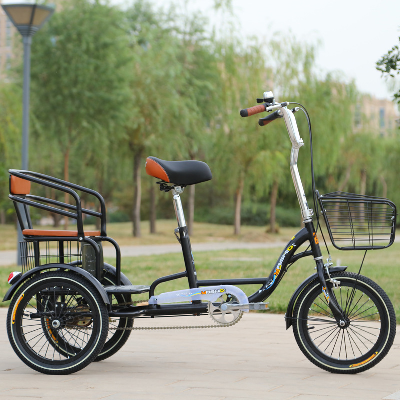 Wholesale new human tricycle bicycle middle-aged and elderly walking bicycle adult small plate light leisure
