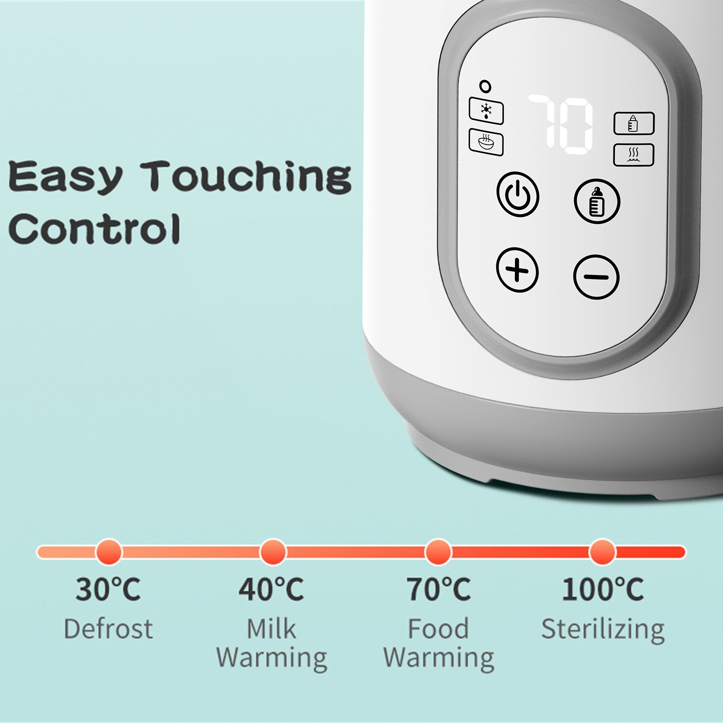 Single Bottle of Constant Temperature Milk Warmer, Anti-dry Burning, Fast Heating Milk Warmer, Touch Screen Control Baby Milk Warmer