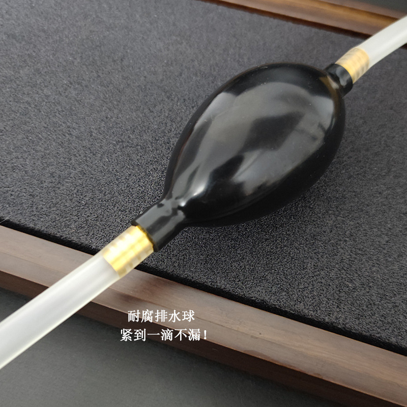 Tea tray drain pipe with water absorbing ball silicone anti-freezing hose tea table downcomer tea table water outlet pipe tea set accessories