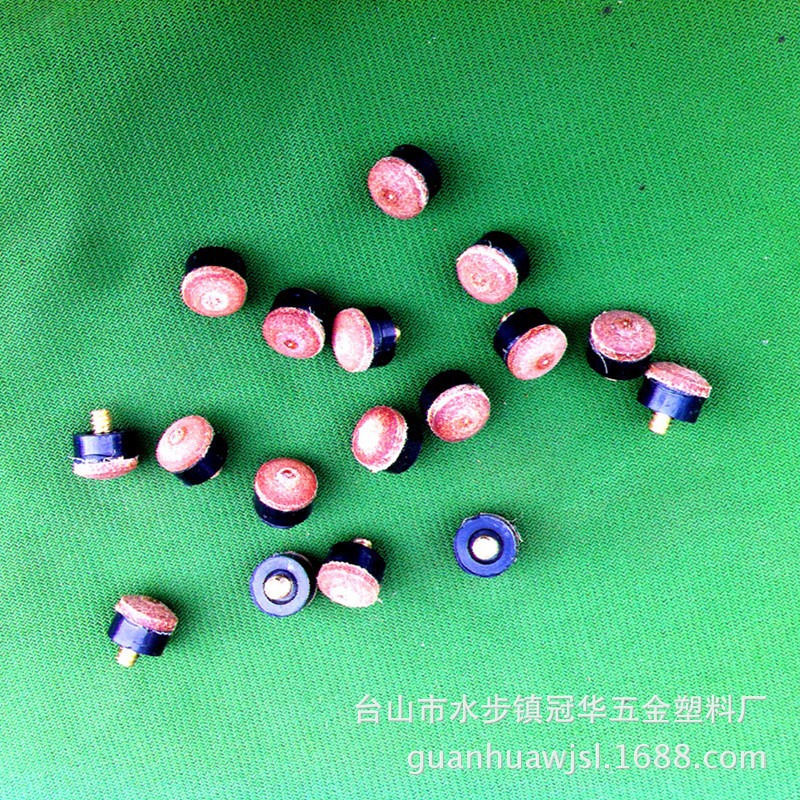 Factory Direct Supply Black 8 Billiard Cue Billiard Gun Head Accessories 10mm Screw Red Leather Head