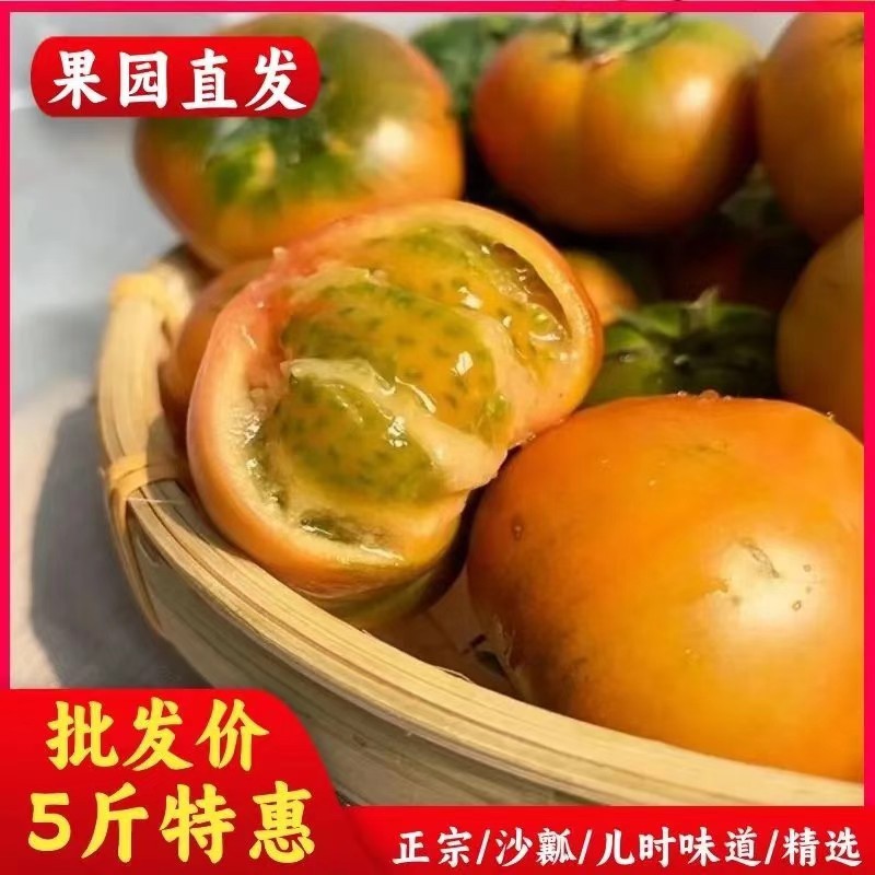 Dandong Saline-Alkali Land Persimmon Strawberry Persimmon Green Alkali Land Oil Persimmon Iron-Skinned Tomato Fruit Tomato