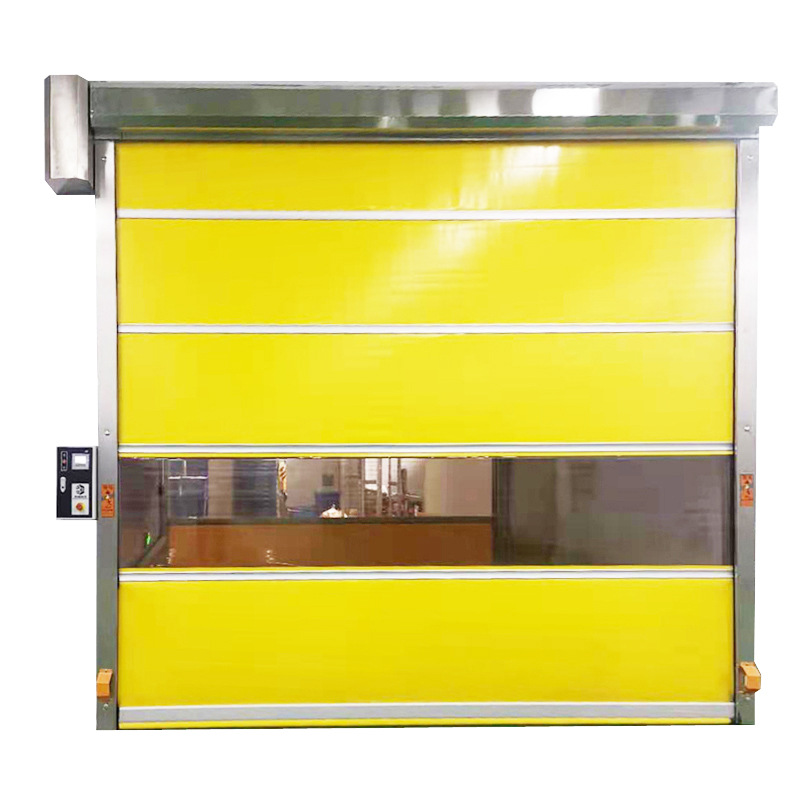 Industrial Equipment Protection Linkage Agv Robot Welding Anti-Arc Light Stainless Steel Pvc Automatic Fast Door Rolling Shutter Door