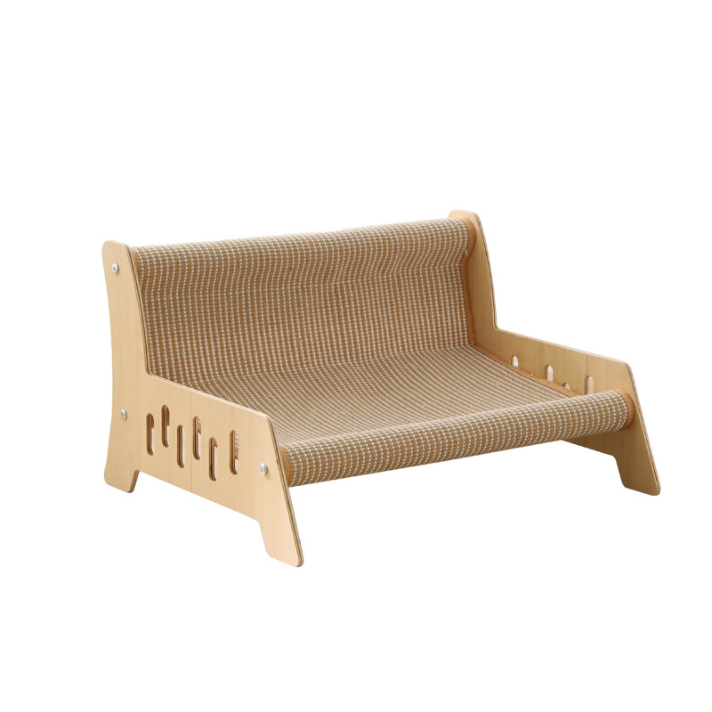 Solid Wood Sisal Cat Scratching Board, Non-Shedding Cat Nest, One-Piece Wear-Resistant, Extra-Large Vertical Four-Season Universal Cat Sofa Lounge Chair