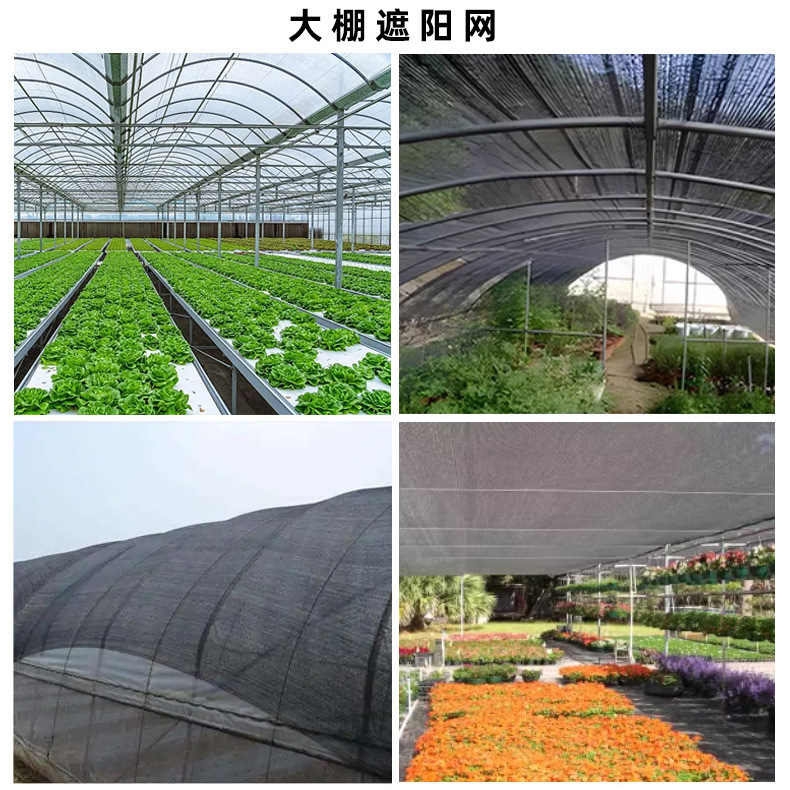 Greenhouse sunshade net agricultural roll black sunscreen heat insulation shade net 6-pin encryption 10 m wide sunshade net