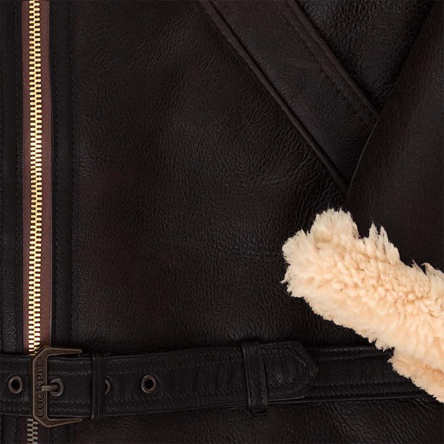 Amazon Wish Independent Station Men's Fur Integrated Thickeneded Cross Heavy Industry Leather Fur Integrated